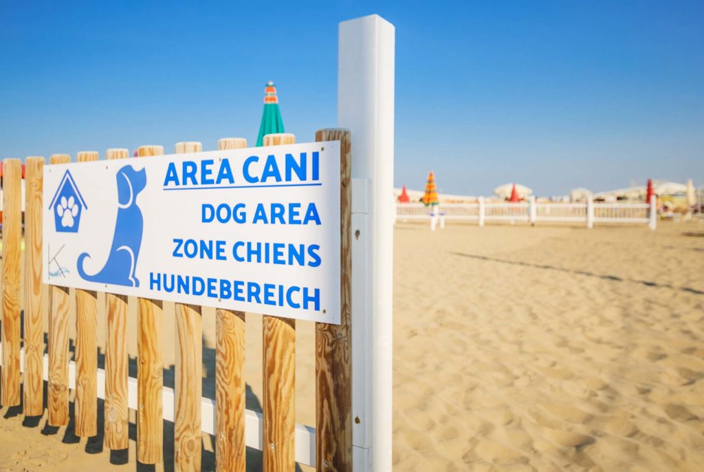 area per cani sulla spiaggia di Rimini